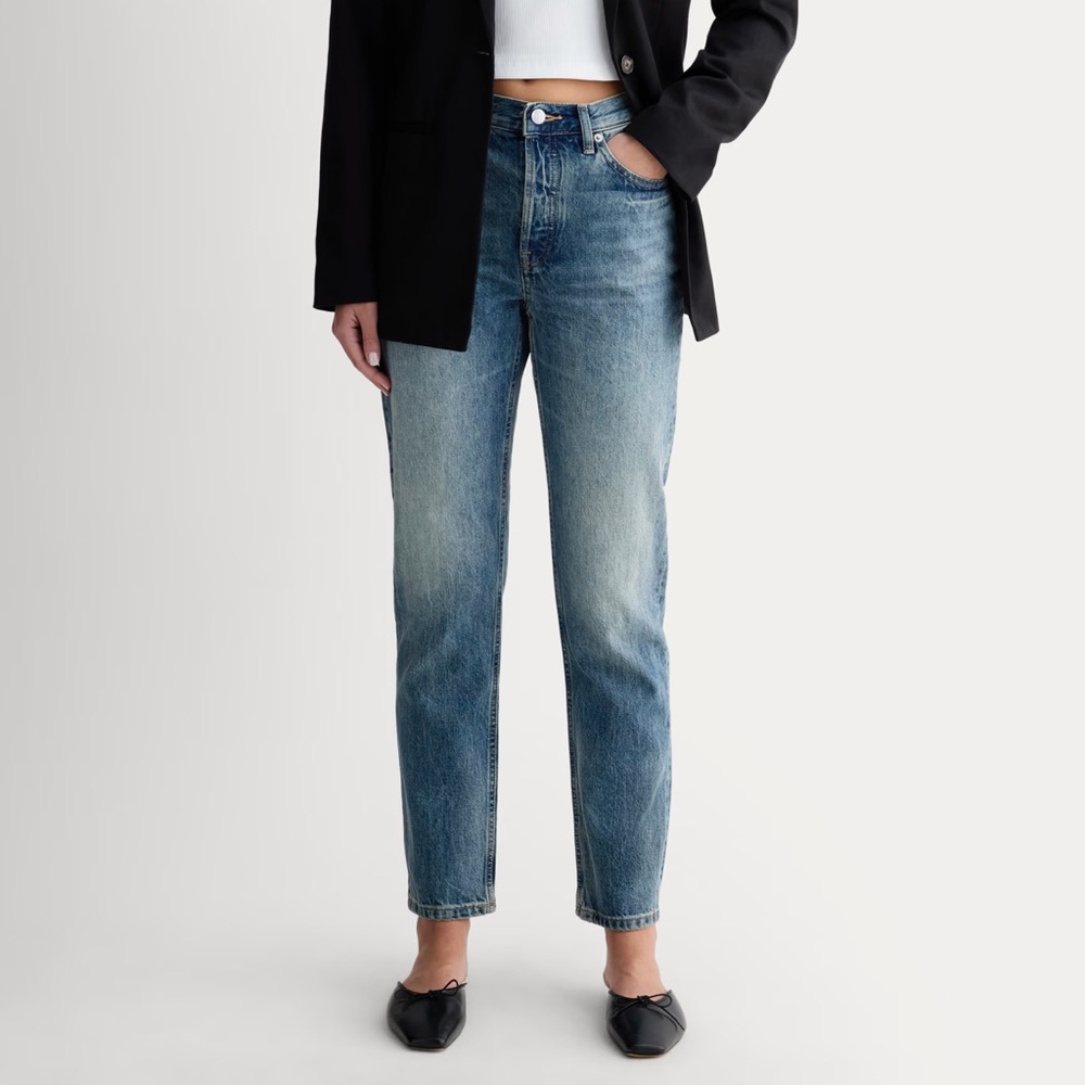 Everlane 90s Cheeky Jeans Vintage Mid Blue Denim 26 Ankle